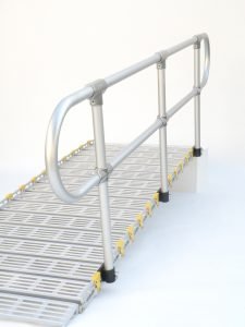 Roll a ramp Portable Wheelchair Ramp Handrails Rounded